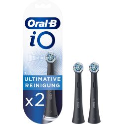 Oral-B iO Ultimate Cleaning Black Ανταλλακτικές Κεφαλές για Ηλεκτρική Οδοντόβουρτσα 2τμχ