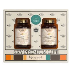 Sky Premium Life Zinc 25mg & Vitamin C 500mg 60 ταμπλέτες & 60 ταμπλέτες - Sky Premium Life