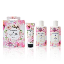 Blue Scents Gift Box Pure (Shower Gel 300ml - Body Lotion 300ml - Hand Cream 50ml) - Blue Scents