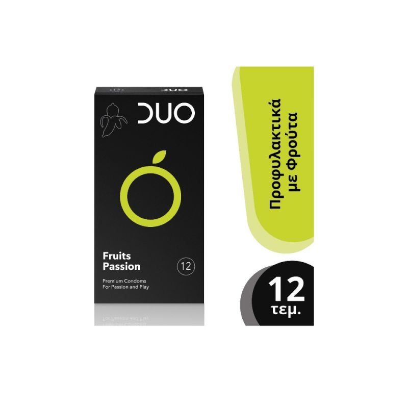 Duo Flavoured Fruits Passion Προφυλακτικά Με Γεύσεις 12 τεμάχια