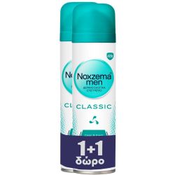 Noxzema Men Promo (1+1 Δώρο) Classic Ανδρικό Αντιιδρωτικό Αποσμητικό Spray, 2x150ml