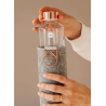 Equa Mismatch Rose Gold Μπουκάλι Νερού Γυάλινο με Βιδωτό Καπάκι 750ml