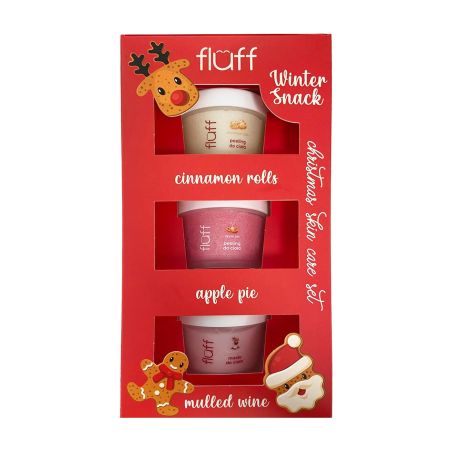 Fluff Winter Snack Christmas Skin Care Set (2 Body Scrub 200ml/Body butter 200ml)