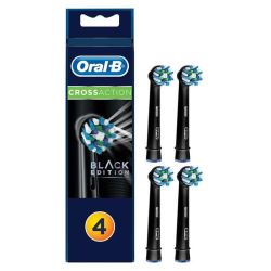 Oral-Β Cross Action Black Edition, Ανταλλακτικές Κεφαλές Ηλεκτρικής Οδοντόβουρτσας 4τμχ