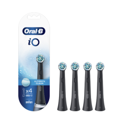 Oral-B iO Ultimate Clean Black Ανταλλακτικές Κεφαλές Βουρτσίσματος Χρώμα Μαύρο 4 Τμχ