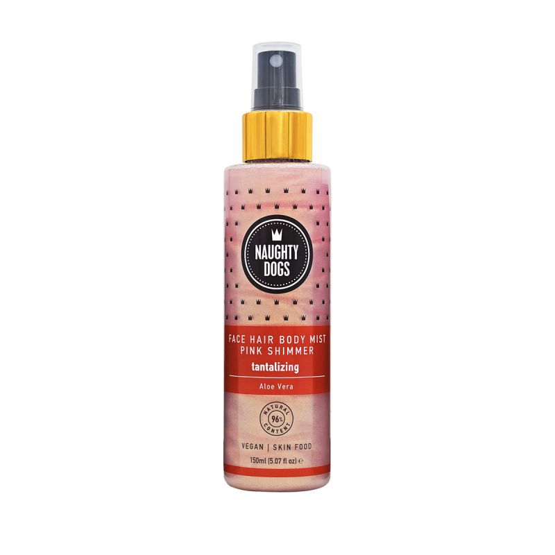 Naughty Dogs Face, Hair & Body Mist Pink Shimmer Tantalizing 150ml