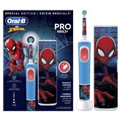 Oral-B Promo Pro Kids 3+ Spiderman Παιδική Ηλεκτρική Οδοντόβουρτσα 3+ Ετών + Δώρο Θήκη Ταξιδίου 1τμχ