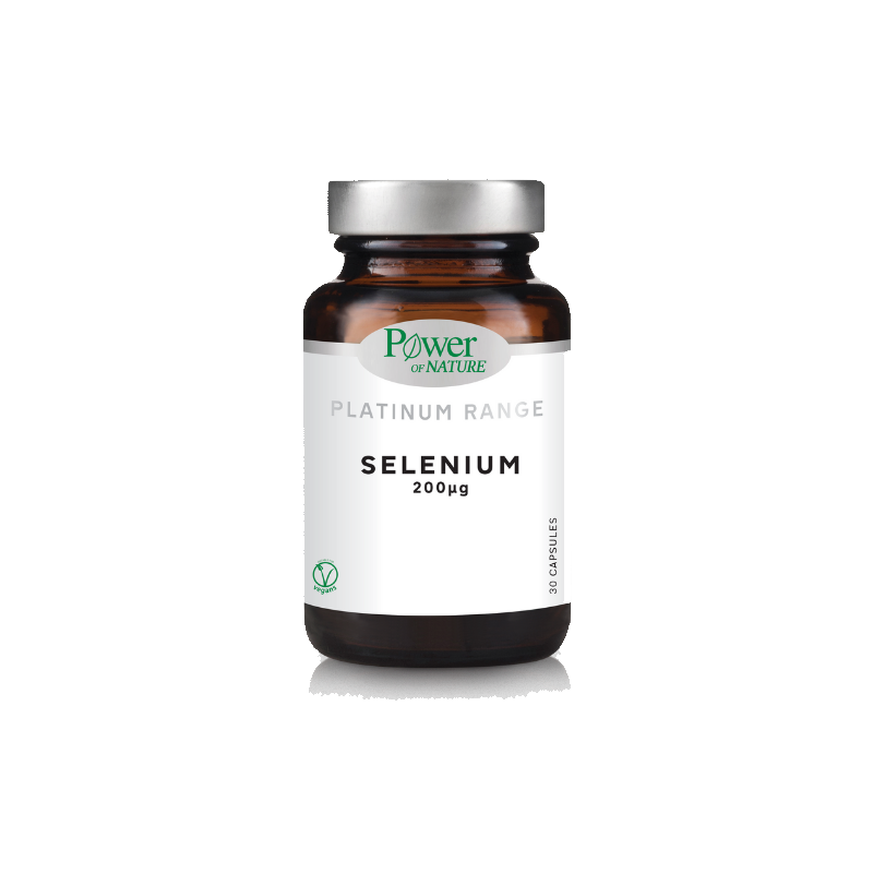 Power of Nature Platinum Range Selenium 200μg Συμπλήρωμα Διατροφής Με Σελήνιο 30 Κάψουλες