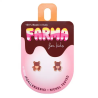 Farma Bijoux For Kids - Υποαλλεργικά Σκουλαρίκια Για Παιδιά Αρκουδάκια Ροζ-Χρυσό 9mm 1 ζευγάρι