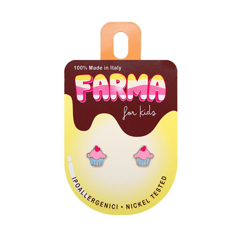 Farma Bijoux Kids Παιδικά Σκουλαρίκια Cupcakes 7mm 1 ζευγάρι