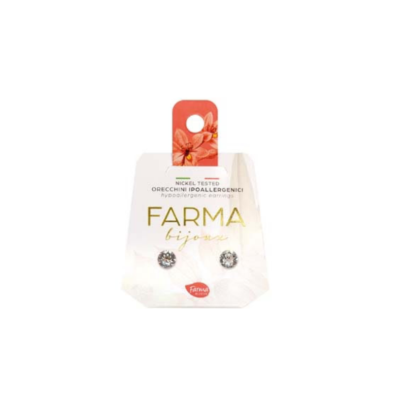 Farma Bijoux Υποαλλεργικά Σκουλαρίκια Κρύσταλλα Στρογγυλά 5,3mm 1 ζευγάρι