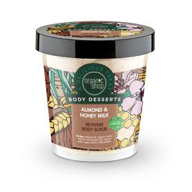 Body Desserts Almond & Honey Milk Αναζωογονητικό απολεπιστικό σώματος, 450 ml