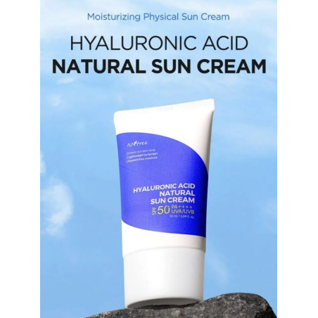 Isntree Hyaluronic Acid Natural Sun Cream – Αντιηλιακό προσώπου με 100% φυσικό φίλτρο 50ml