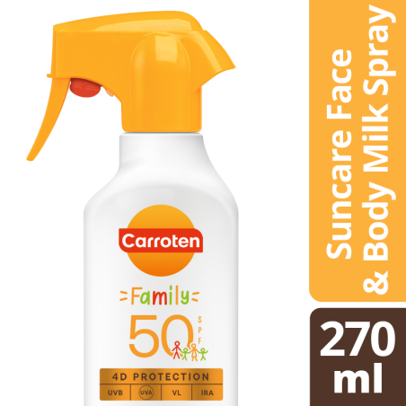 Carroten Αντηλιακό Γαλάκτωμα Family Trigger Spray Spf50 270ml