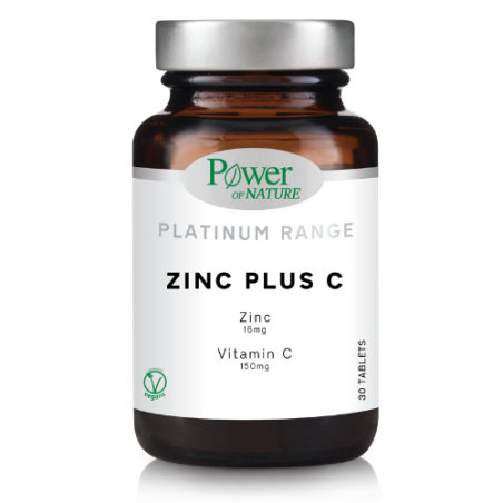 Power Health Zinc Plus C Platinum formula Με κιτρικό ψευδάργυρο και βιταμίνη C 30 Ταμπλέτες