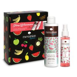Messinian Spa Συλλεκτικό Beauty Box Juicy Watermelon - Καρπούζι Hair & Body Mist 100ml + Αφρόλουτρο 300ml
