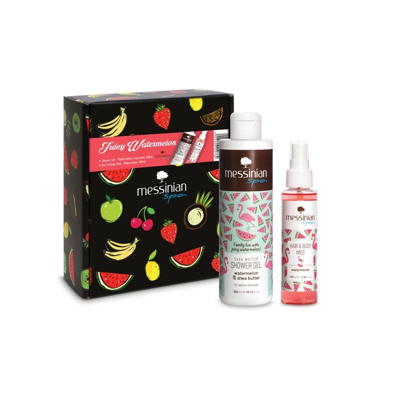 Messinian Spa Συλλεκτικό Beauty Box Juicy Watermelon - Καρπούζι Hair & Body Mist 100ml + Αφρόλουτρο 300ml