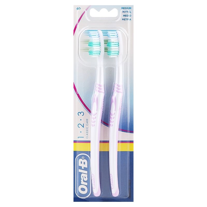 Oral-B 1-2-3 Classic Care Οδοντόβουρτσα Μέτρια 2τμχ