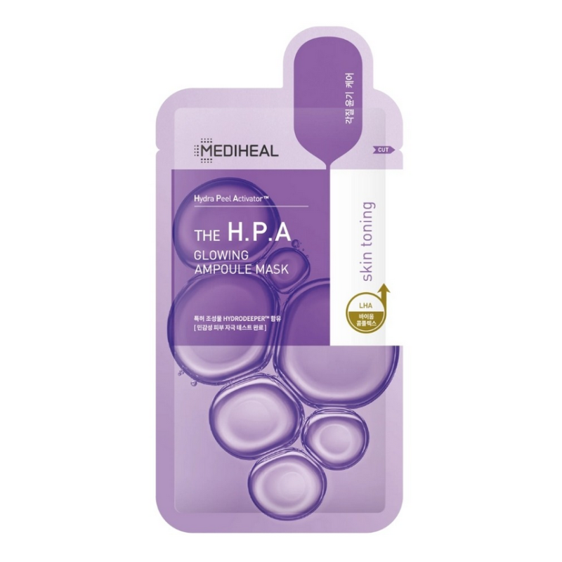 Mediheal The H.P.A Glowing Ampoule Mask – Μάσκα ομορφιάς με απολεπιστικές ιδιότητες για λαμπερό, λείο δέρμα 25ml