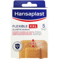 Hansaplast Flexible Elastic XXL 6x9cm Αδιάβροχο 5τμχ