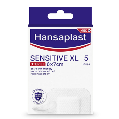 Hansaplast Sensitive XL 6x7cm 5τμχ