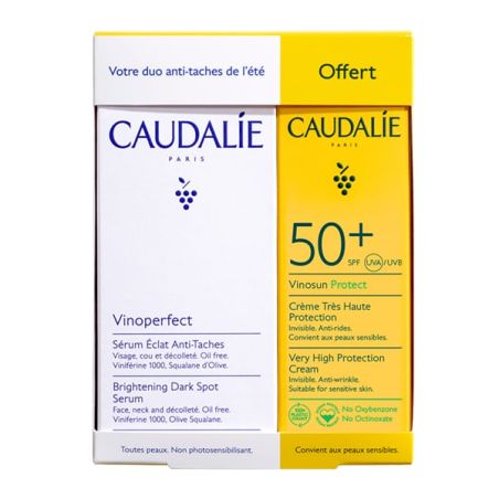 Caudalie Vinoperfect Serum Set, Πακέτο με Ορό Προσώπου κατά των Καφέ Κηλίδων 30ml & Δώρο Αντηλιακό SPF50 25ml