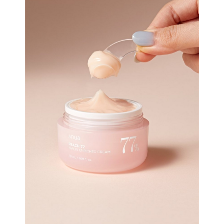 Anua Peach 77% Niacin Enriched Cream Ενυδατική κρέμα τζελ με προβιοτικά για ελαστικό δέρμα 50ml