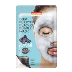 Purederm Deep Purifying Black O2 Bubble Mask (Charcoal) Απολεπιστική μάσκα με άνθρακα 20g