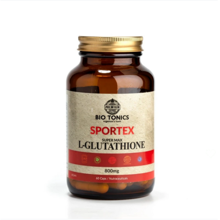 Bio Tonics Sportex Super Max L-Glutathione 800mg Συμπλήρωμα Διατροφής για Αποτοξίνωση 60 Κάψουλες