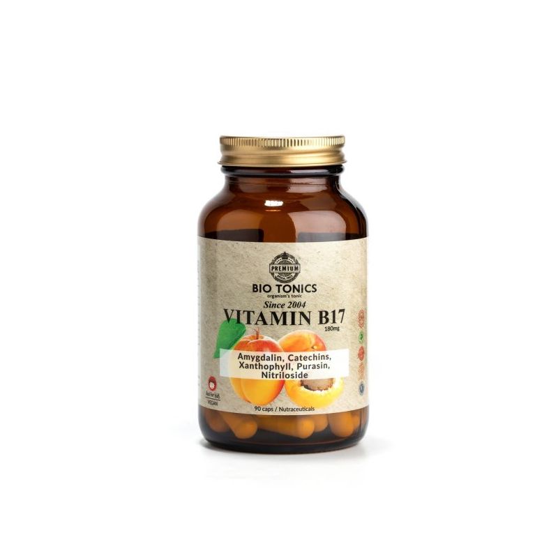 Bio Tonics Vitamin B17 Συμπλήρωμα Διατροφής με Εκχύλισμα Βερίκοκου 180mg 90 Κάψουλες