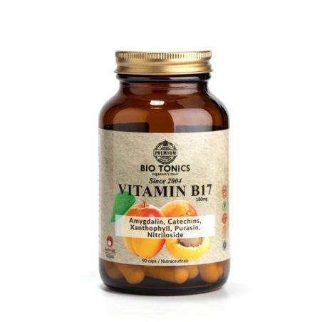 Bio Tonics Vitamin B17 Συμπλήρωμα Διατροφής με Εκχύλισμα Βερίκοκου 180mg 90 Κάψουλες