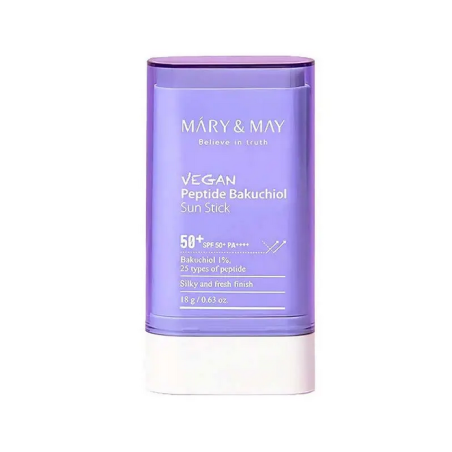 Mary & May Vegan Peptide Bakuchiol Sun Stick SPF50+ Αντηλιακό Στικ Προσώπου και Σώματος 18gr