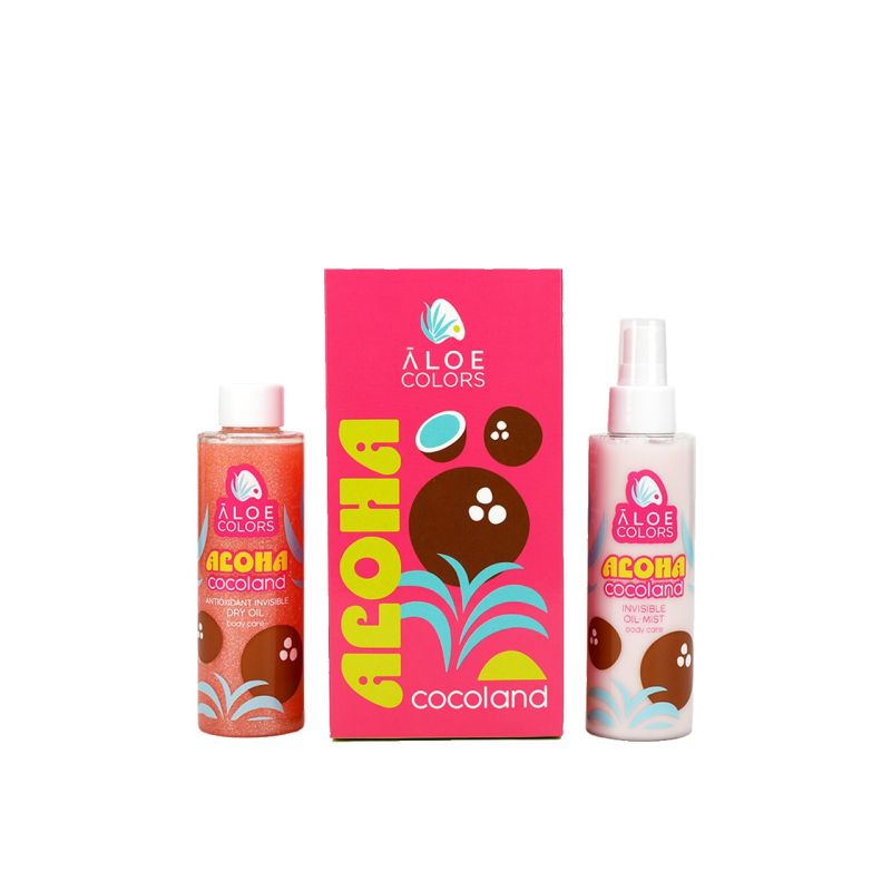 Aloe Colors Cocoland Set (Invisible Oil Mist 150ml + Hydrating Invisible Dry Oil 150ml)
