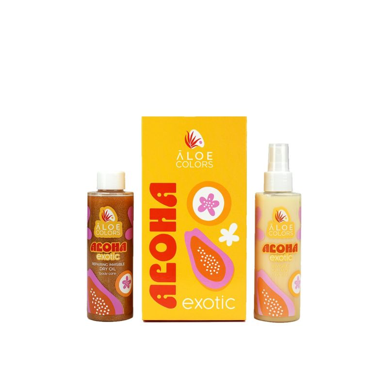 Aloe Colors Aloha Exotic Set (Invisible Oil Mist 150ml + Hydrating Invisible Dry Oil 150ml)