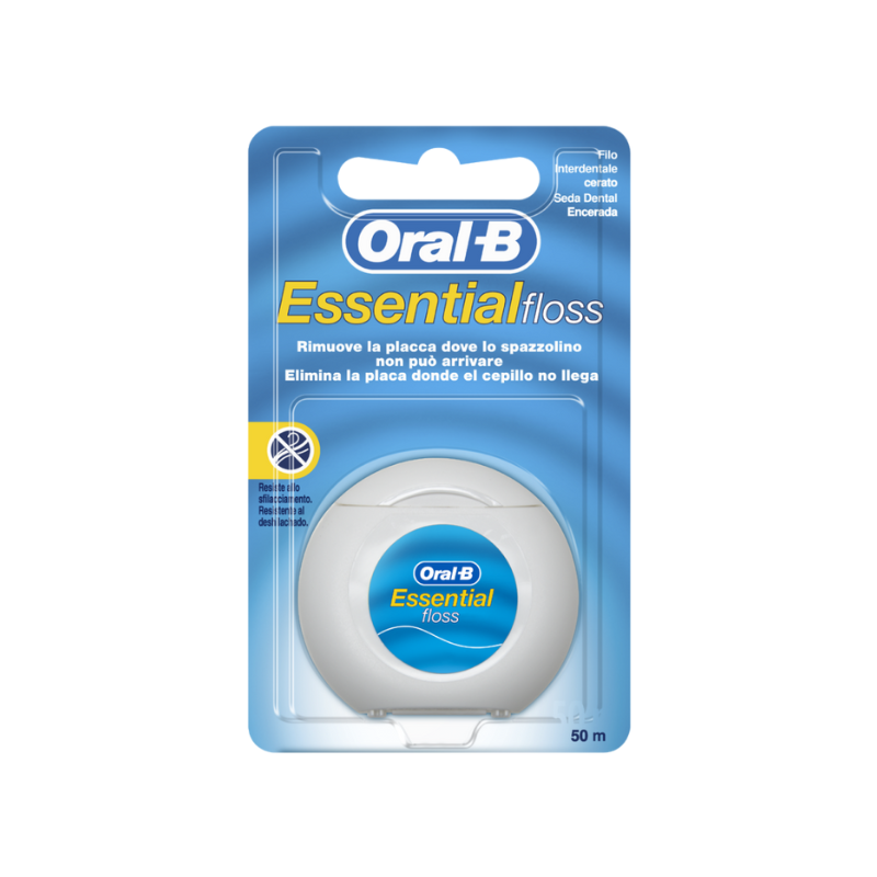 Oral-B Essential Floss Κηρωμένο Οδοντικό Νήμα 50m