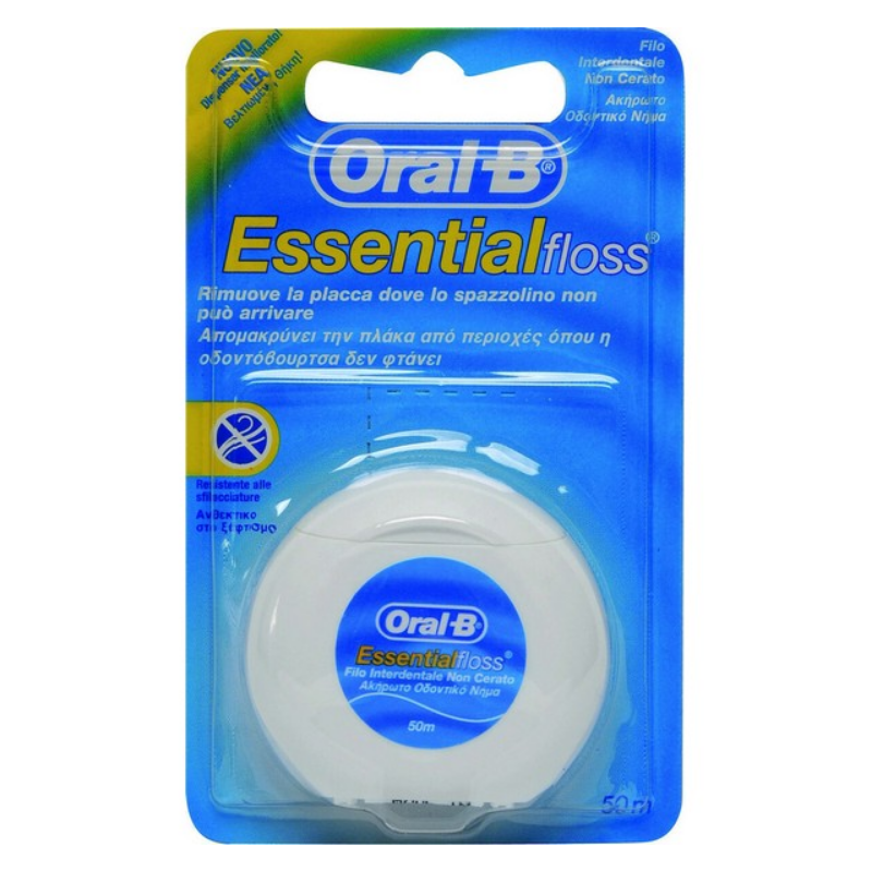 Oral-B Essential Floss Οδοντικό Νήμα Ακήρωτο 50m