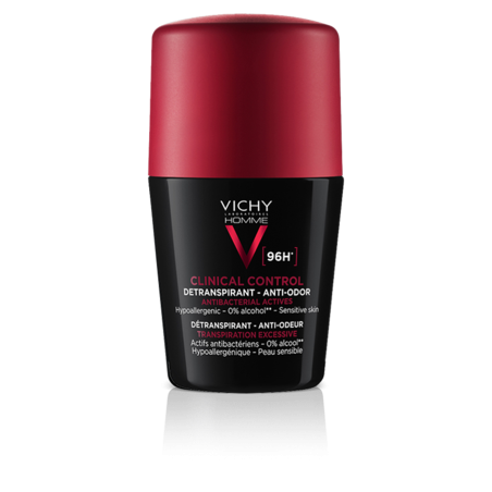 Vichy Homme Clinical Control Roll-On Ανδρικό Αποσμητικό 96h 50ml