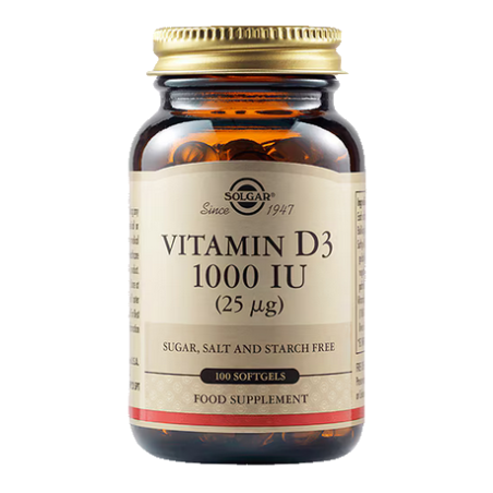 Solgar Vitamin D3 1000 IU (25MG) 100 Softgels