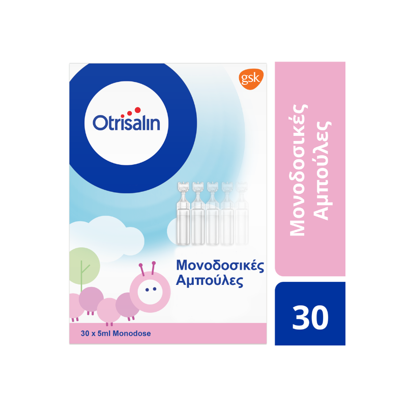 Otrisalin Monodose Ampoules Φυσιολογικό Διάλυμα σε Αμπούλες για τον Καθαρισμό & Ενυδάτωση της Μύτης 30x5ml