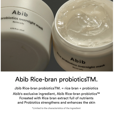 Abib Rice Probiotics Overnight Mask Barrier Jelly Overnight Mask with Rice Probiotics 80ml