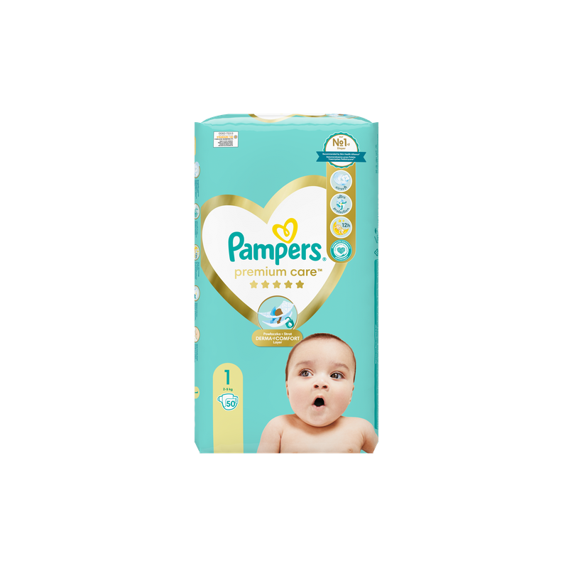 Pampers Premium Care Πάνα Μέγεθος 1 (2kg - 5kg) 50 Πάνες