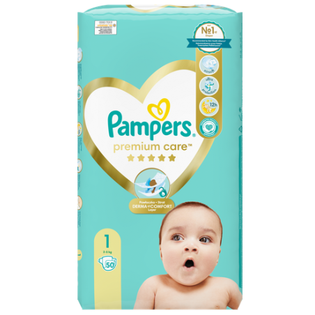 Pampers Premium Care Πάνα Μέγεθος 1 (2kg - 5kg) 50 Πάνες