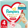 Pampers Premium Care Pants Πάνα Βρακάκι Μέγεθος 4 (9kg-15kg) 38 Πάνες Βρακάκι