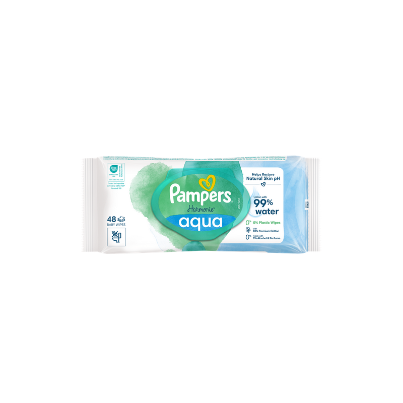 Pampers Harmonie Aqua Μωρομάντηλα 48 Μωρομάντηλα