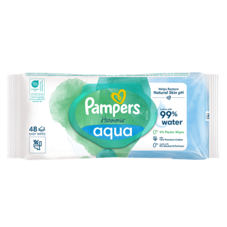 Pampers Harmonie Aqua Μωρομάντηλα 48 Μωρομάντηλα