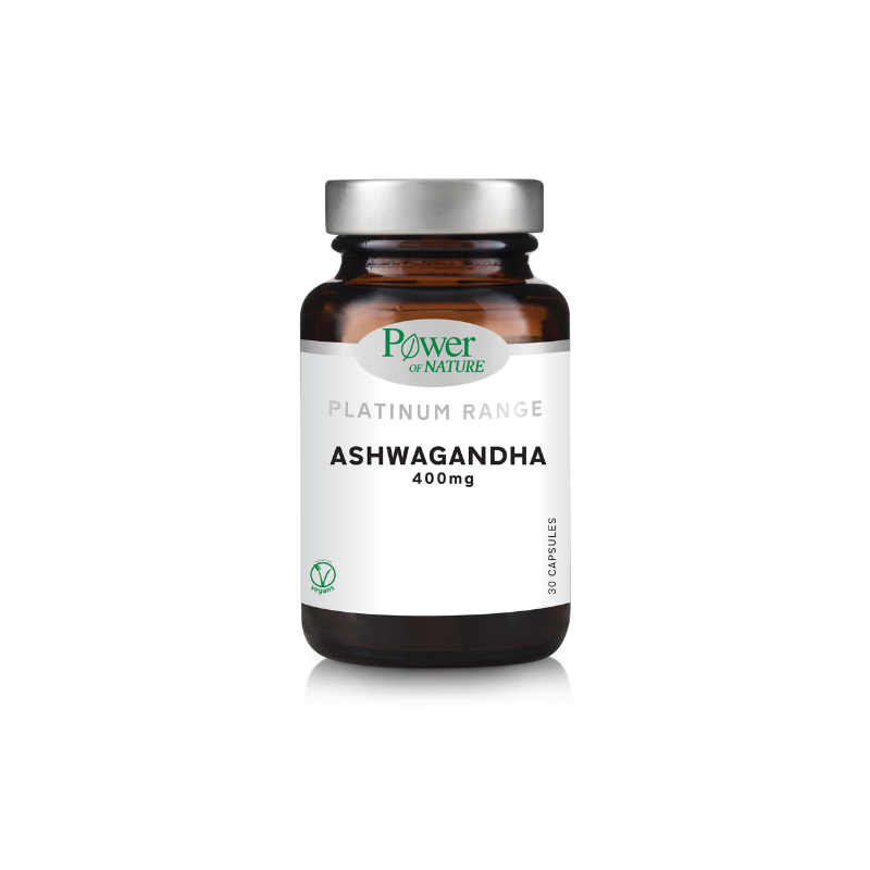 Power Health Ashwagandha 400mg Εκχύλισμα ρίζας ασβαγκάντα τιτλοδοτημένο σε 2,5% γουϊθανολίδες (10mg) 30 Κάψουλες