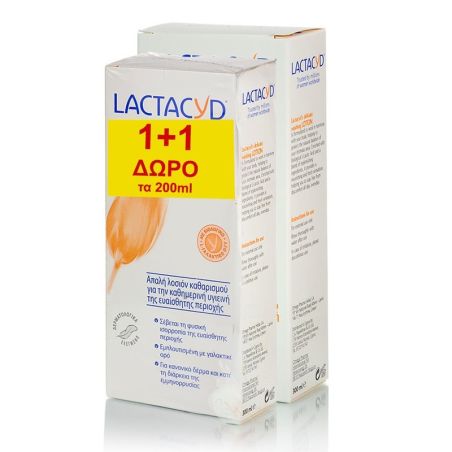 Lactacyd Classic Καθαρισμος Ευαίσθητης Περιοχής 300ml & Δώρο 200ml