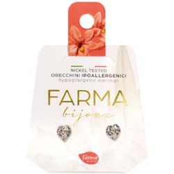 Farma Bijoux Υποαλλεργικά Σκουλαρίκια Κρύσταλλα Καρδιές 5mm