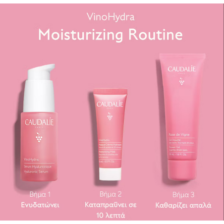 Caudalie VinoHydra Moisturizing Routine Serum 30ml + Mask 15ml+ Shower gel 50ml