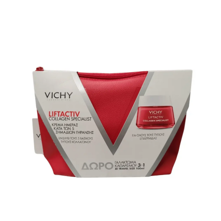 Vichy Liftactiv Collagen Specialist Κρέμα Ημέρας κατά των Σημαδιών Γήρανσης 50ml & Δώρο Γαλάκτωμα Καθαρισμού 3 σε 1 100ml